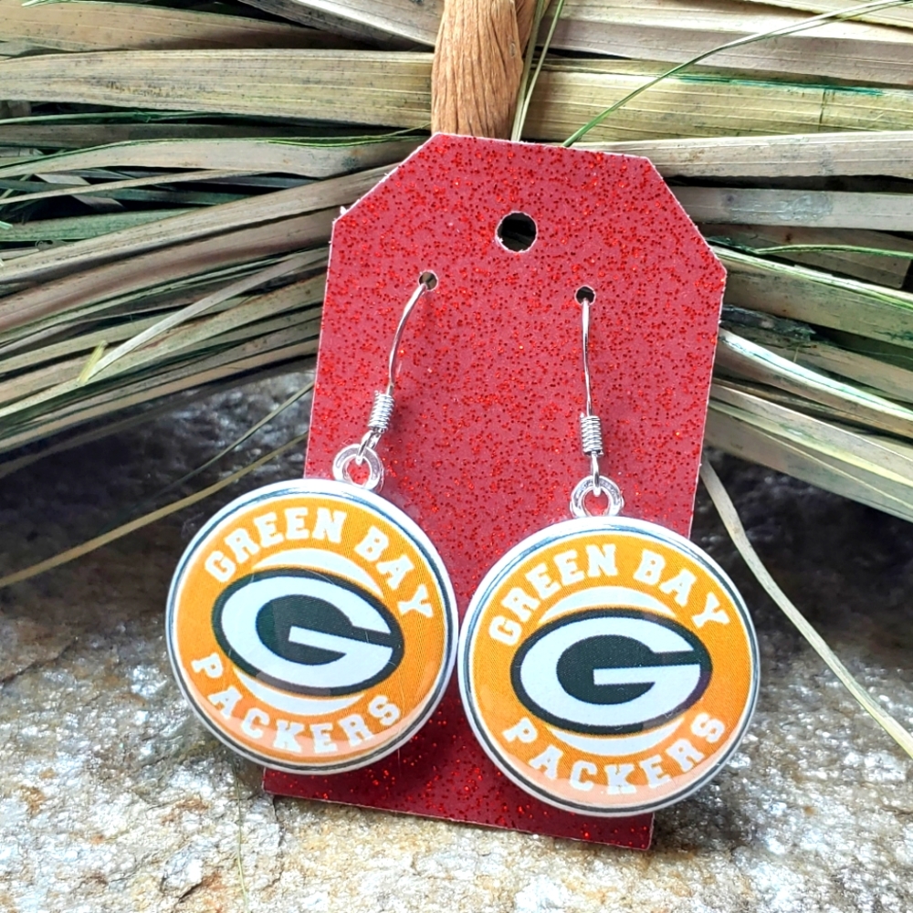 Green Bay Packers Earrings NFL Football Go Pack Go Rodgers Packers Jewel…